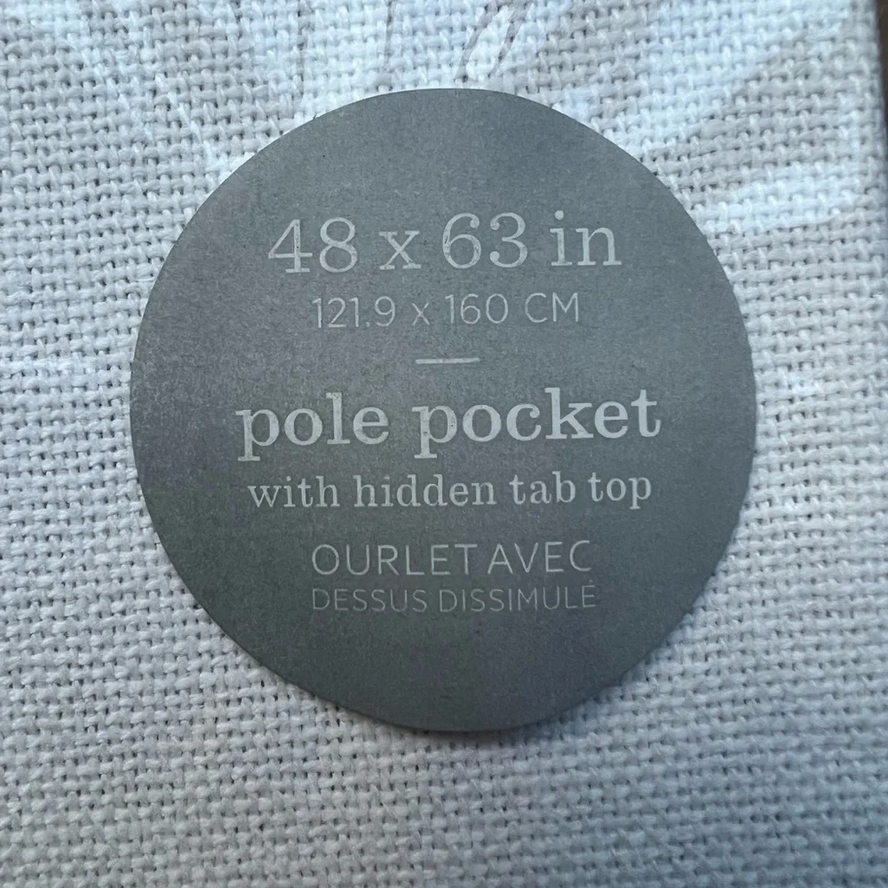NWT West Elm Linen-Cotton Single Window Panel 48x63 Pole Pocket